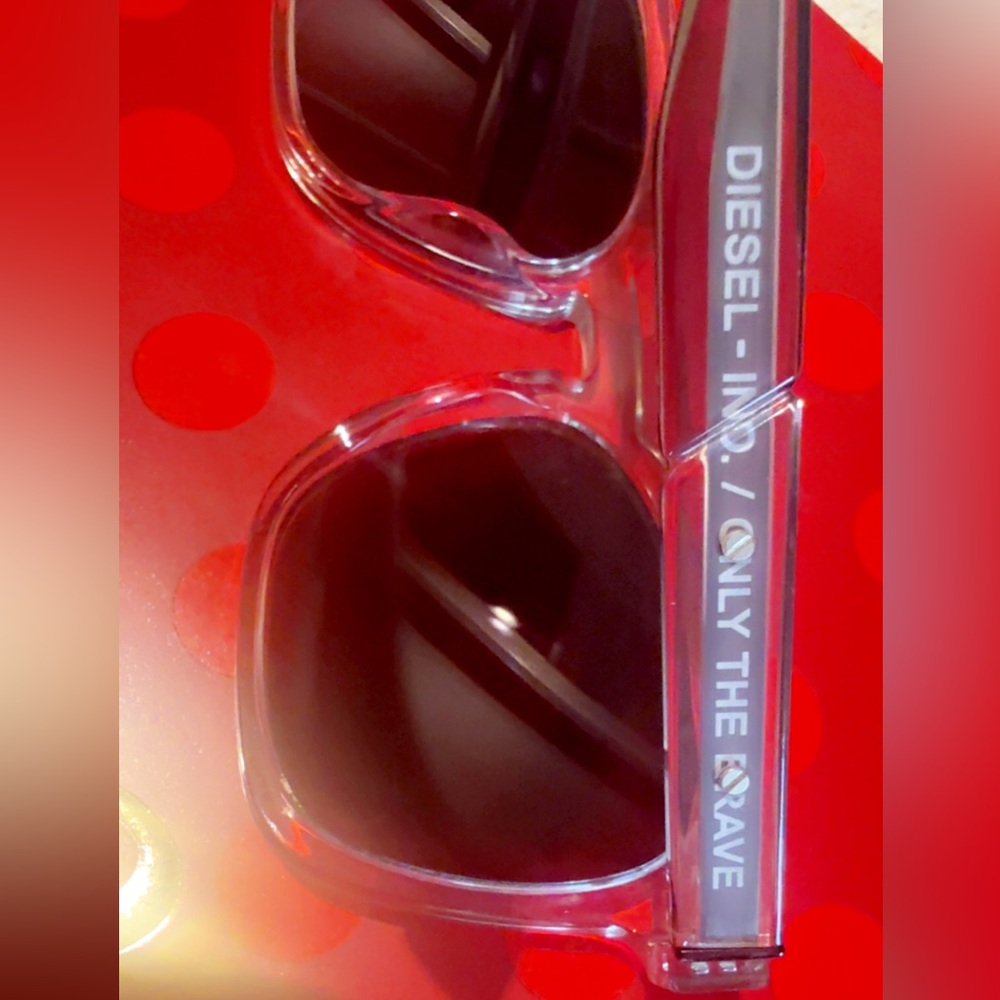 Diesel Square Transparent Sunglasses - Picture 3 of 4
